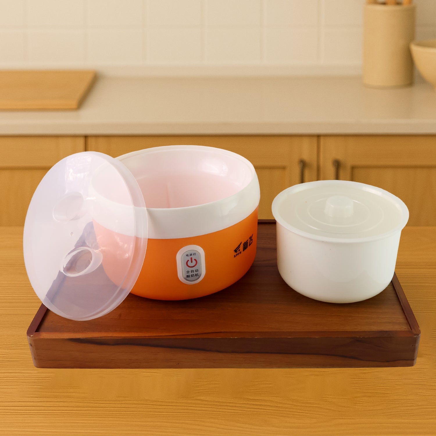 Orange ELECTRONIC YOGURT MAKER, AUTOMATIC YOGURT MAKER MACHINE 1L YOGHURT PLASTIC CONTAINER FOR HOME USE Orange ELECTRONIC YOGURT MAKER, AUTOMATIC YOGURT MAKER MACHINE 1L YOGHURT PLASTIC CONTAINER FOR HOME USE